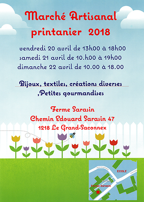 Flyer du marché printagnier 2018.