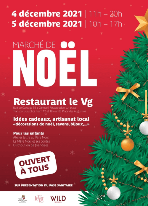 Flyer du marché de Noel 2021.