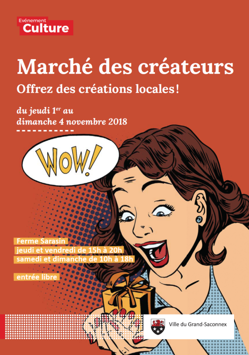 Flyer du marché des créateurs 2018.