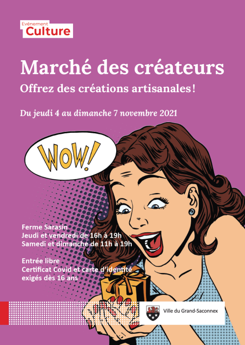 Flyer du marché des créateurs 2021.