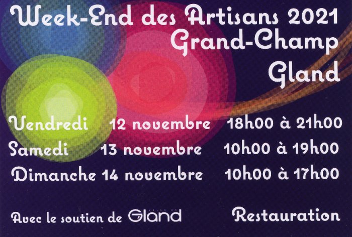 Week-End des Artisans 2021 Gland