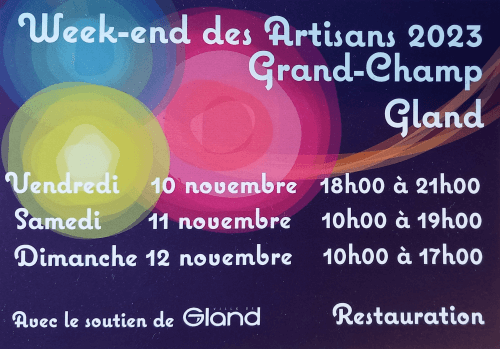 Week-end des Artisans à Gland.