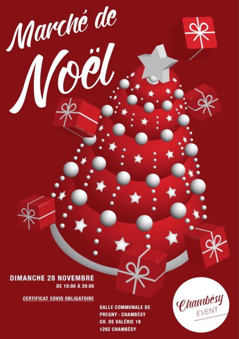 Flyer du marché de Noel 2021.