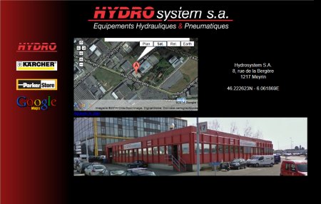 Esquisse d'une page d'accueil pour HydroSystem s.a.