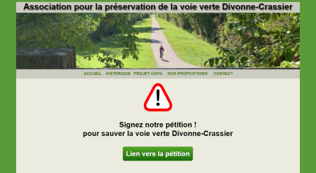 Le site voie-verte-Divonne-Crassier.com