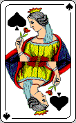 Image de la dame de pique (jeu Jass)